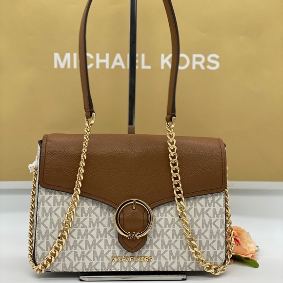 MICHAEL KORS WANDA MEDIUM SHOULDER CROSSBODY VANIL - Picture 11 of 16